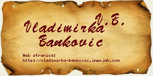 Vladimirka Banković vizit kartica